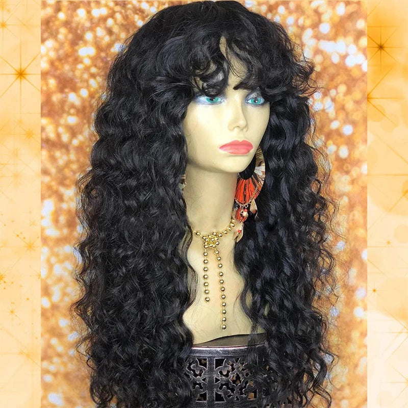 Natural Color Water Wave Unit with Bang