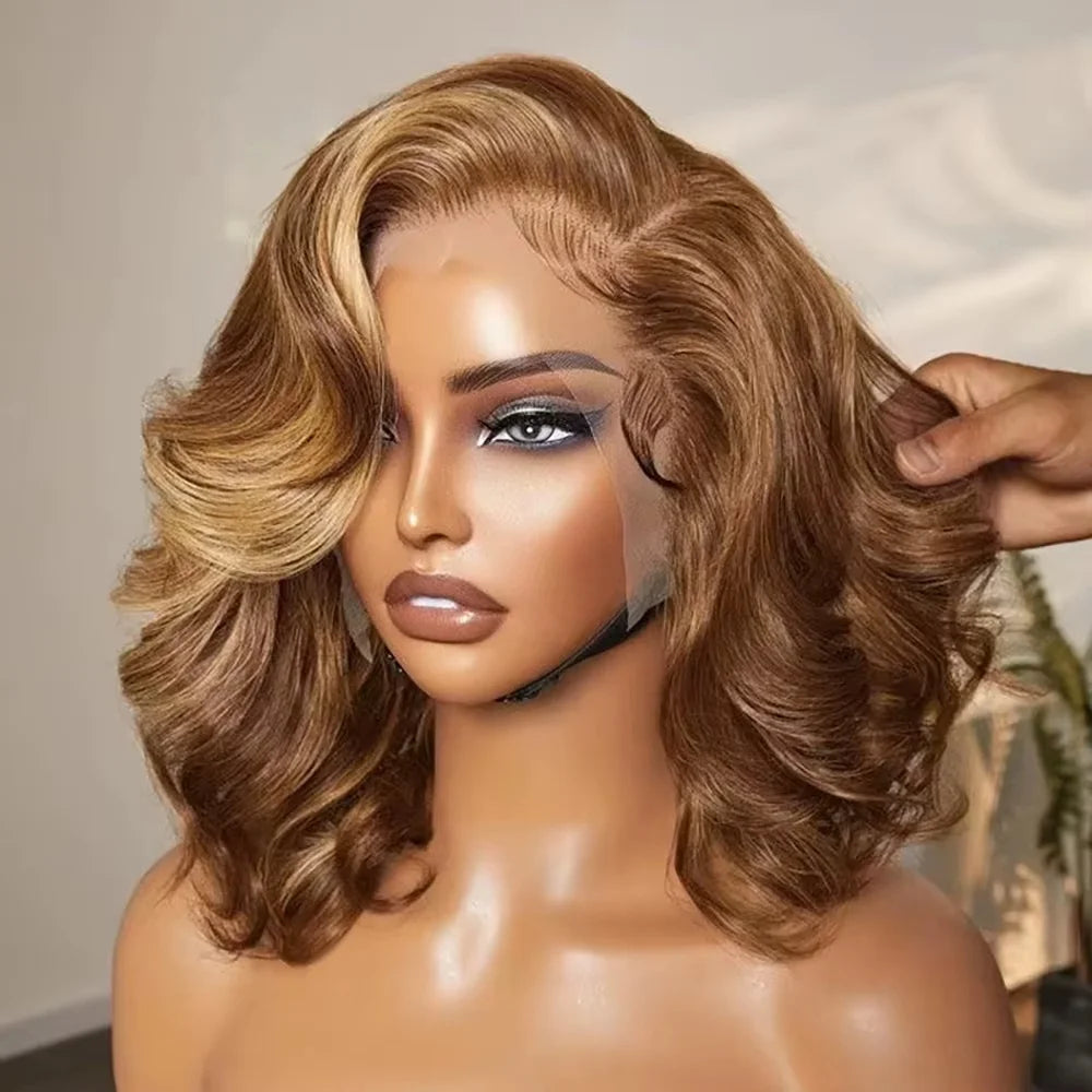 Blonde Highlight Body Wave Bob Unit