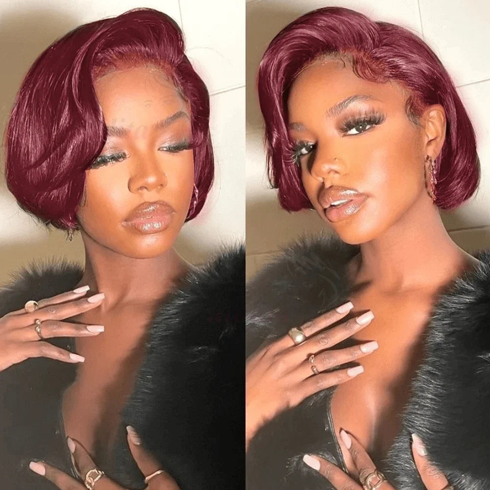 Side Part Pixie Cut Short Bob Unit