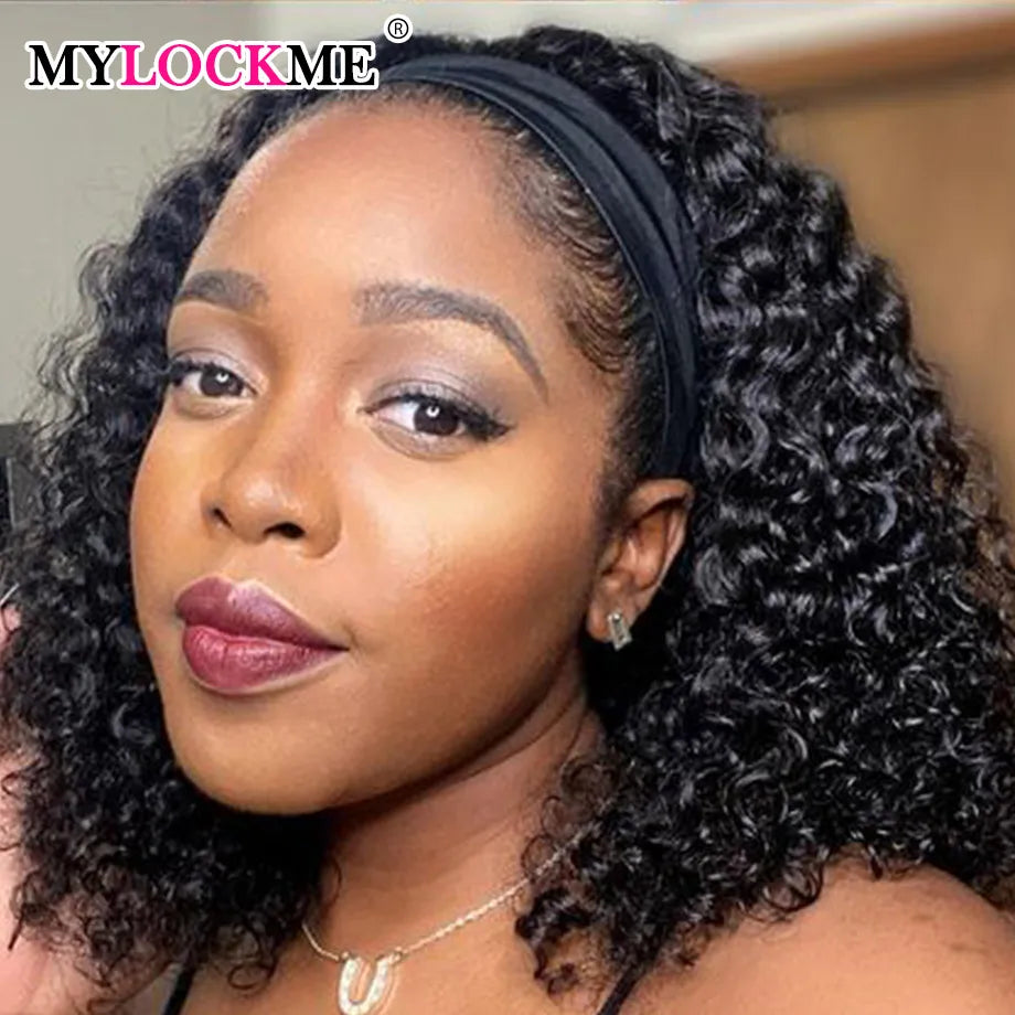 Kinky Curly Headband Wig