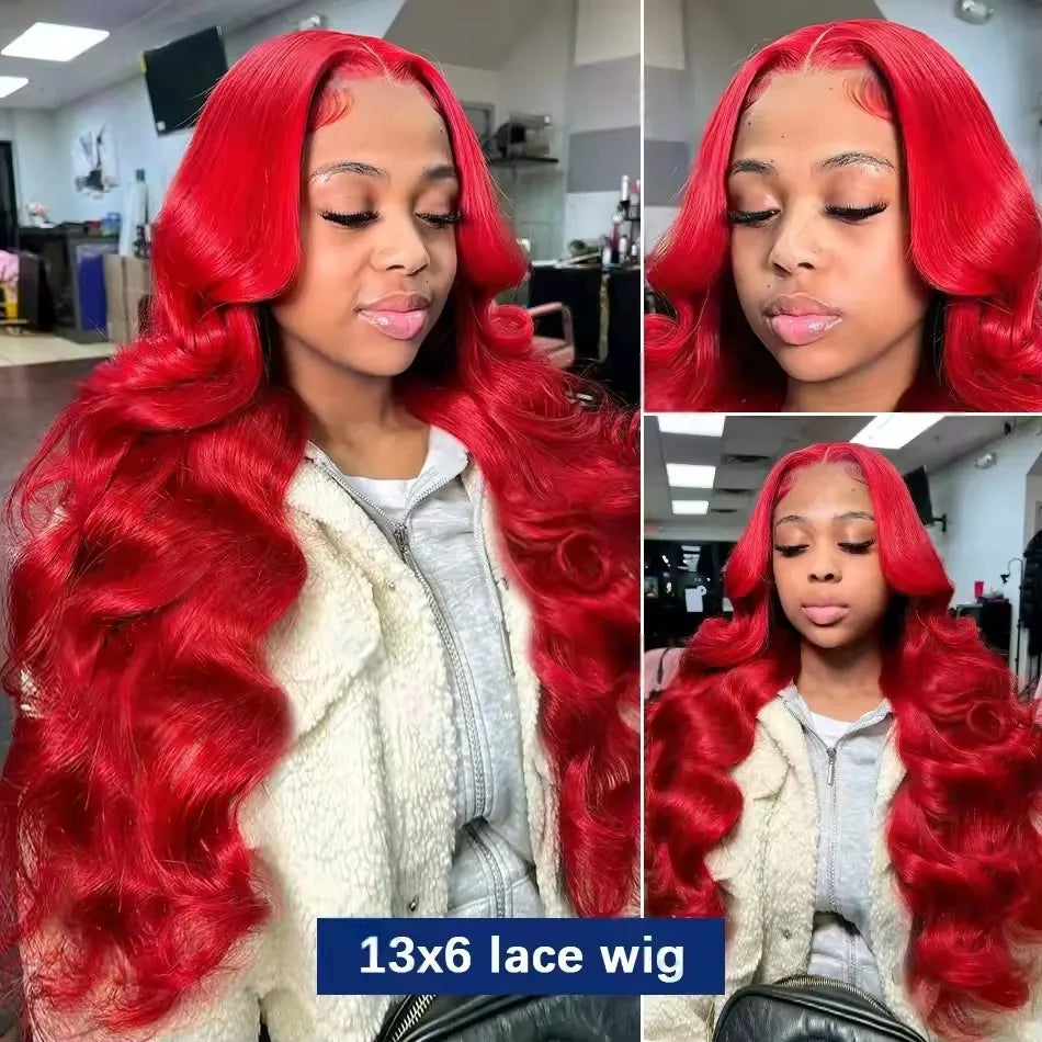 Hot Red Body Wave Unit