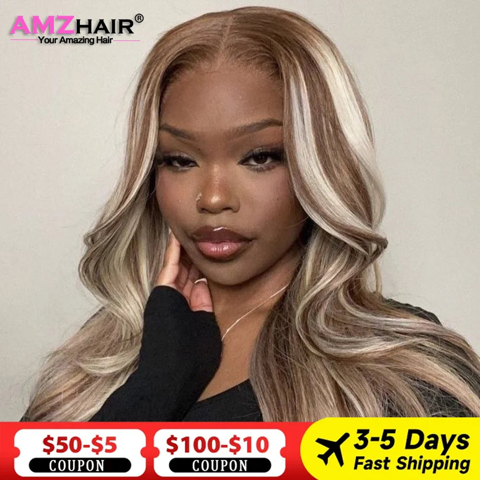 Blonde Brown 4/613 Straight/Body Wave Unit