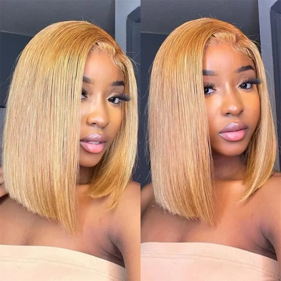 Honey Blonde Short Bob Unit