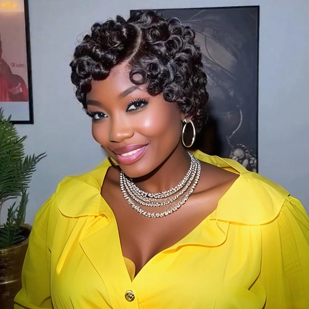 Curly Pixie Cut Unit
