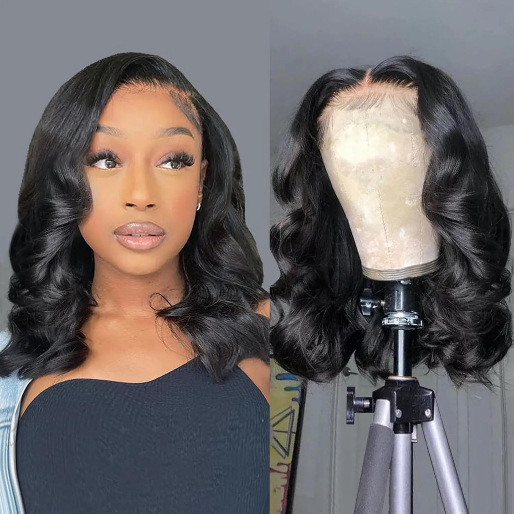 Natural Body Wave Short Bob Unit