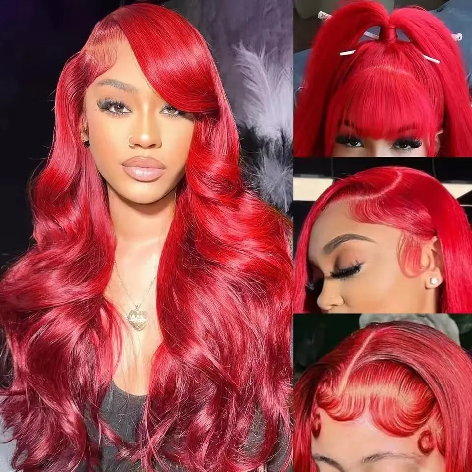 Hot Red Body Wave Unit