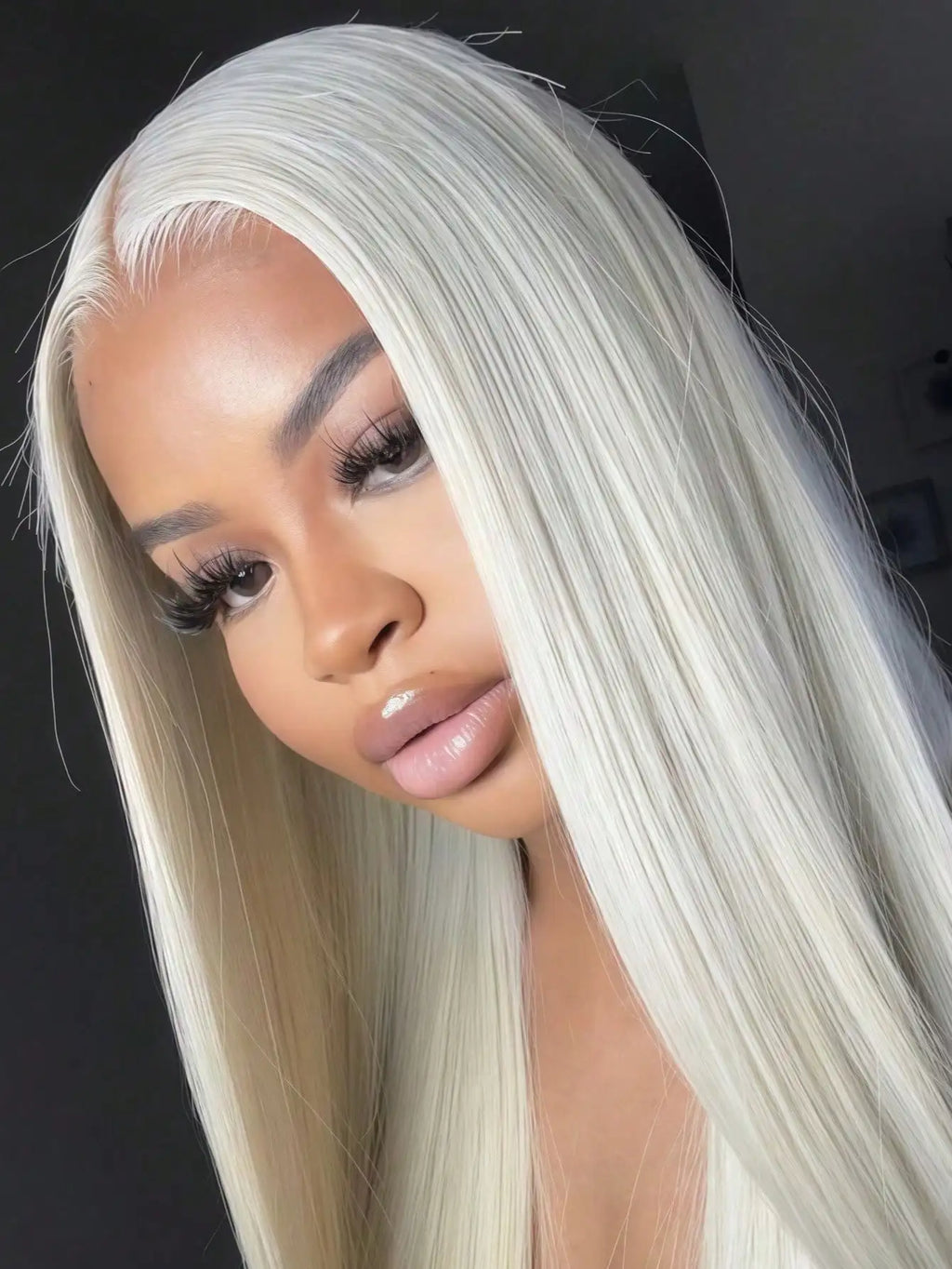 White Platinum Blonde Straight Unit