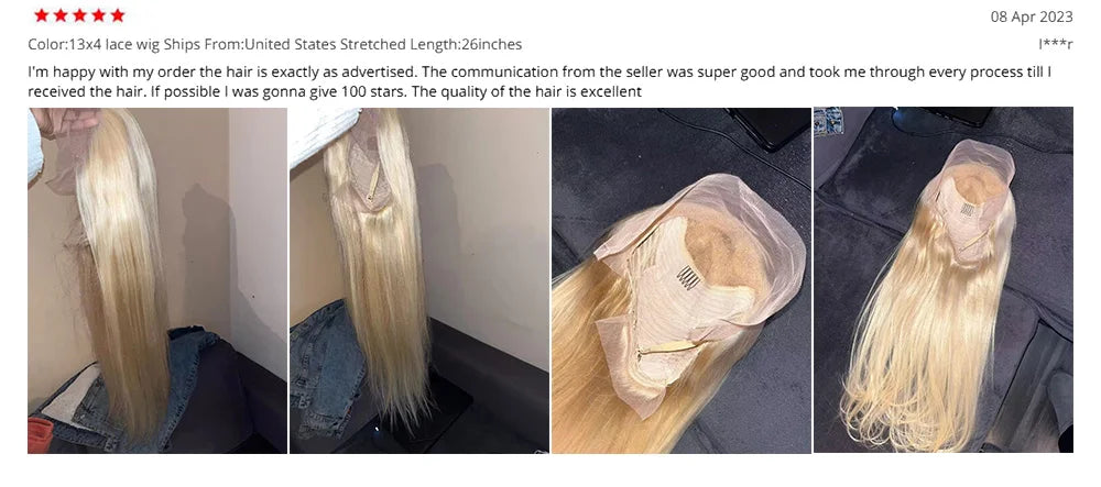 613 Blonde Straight Pre-Plucked Unit