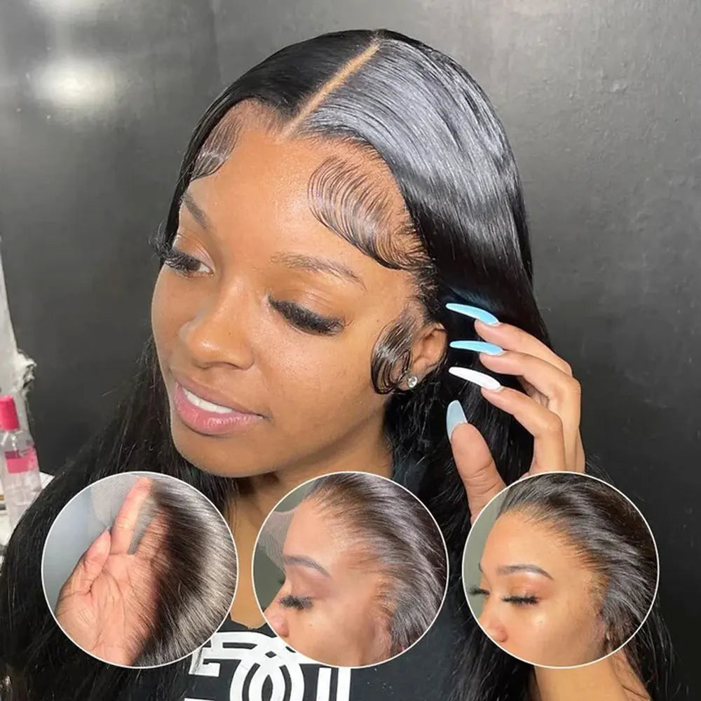 Natural Color Bone Straight Glueless Lace Unit