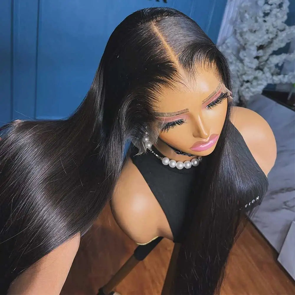 Straight Human Hair Natural Color Lace Frontal Unit