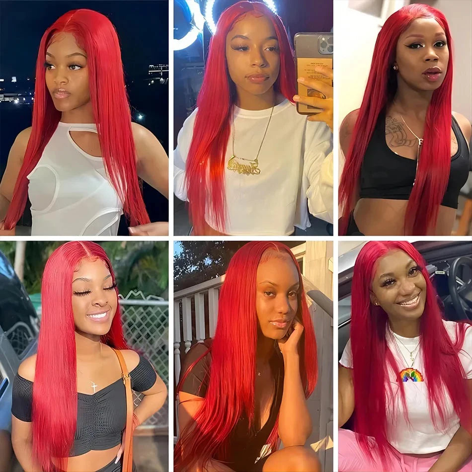 Hot Red Bone Straight Pre-Plucked Unit