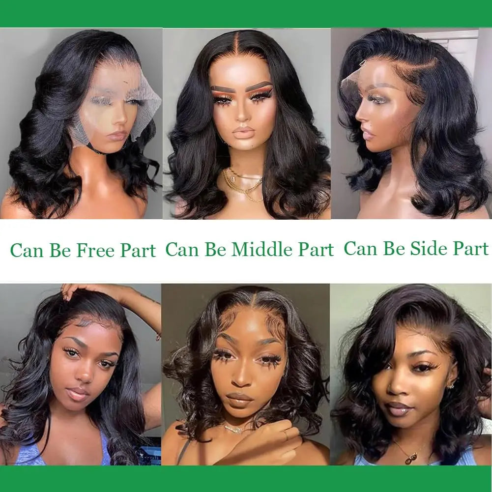 Natural Body Wave Short Bob Unit