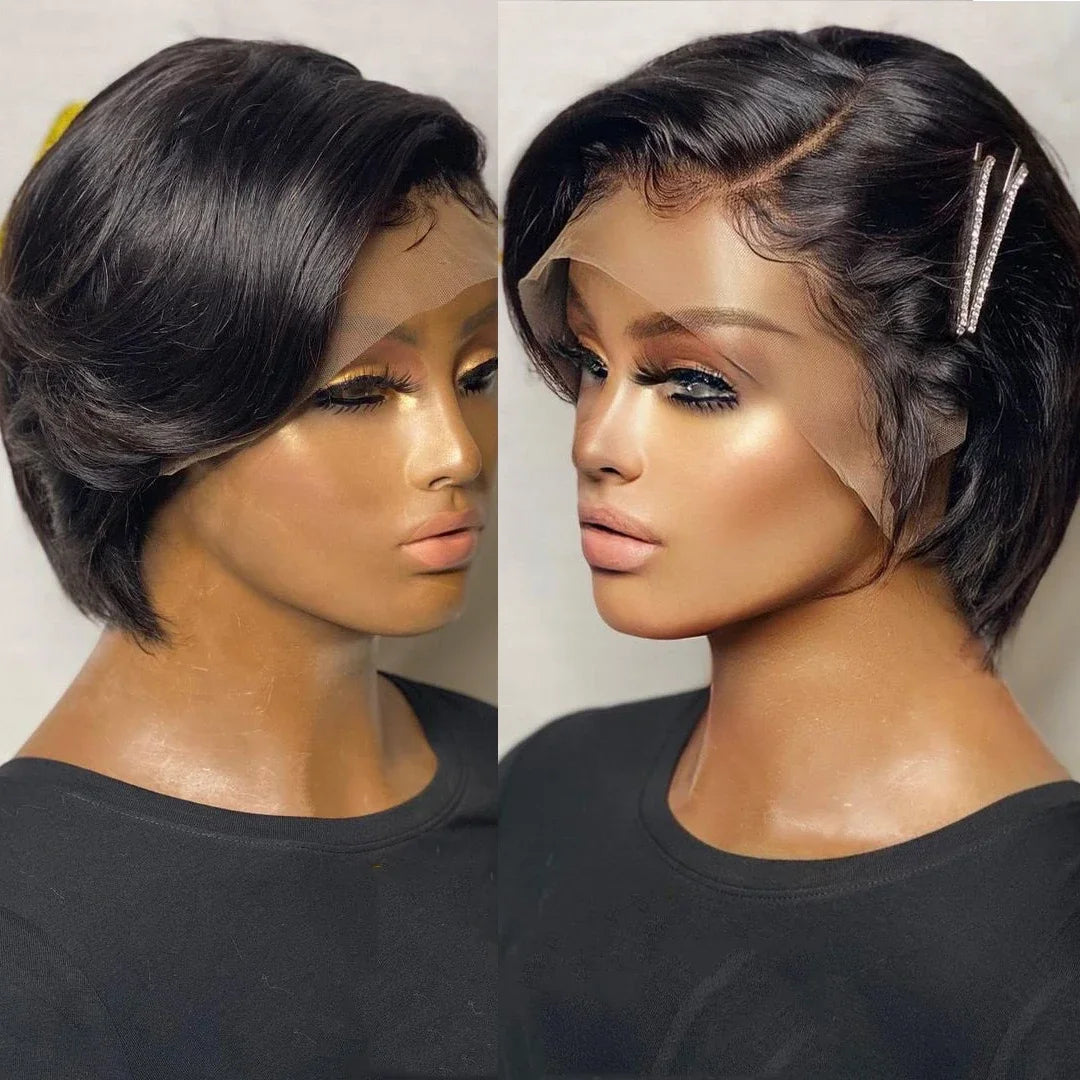 13x4 Lace Natural Color Pixie Cut Unit