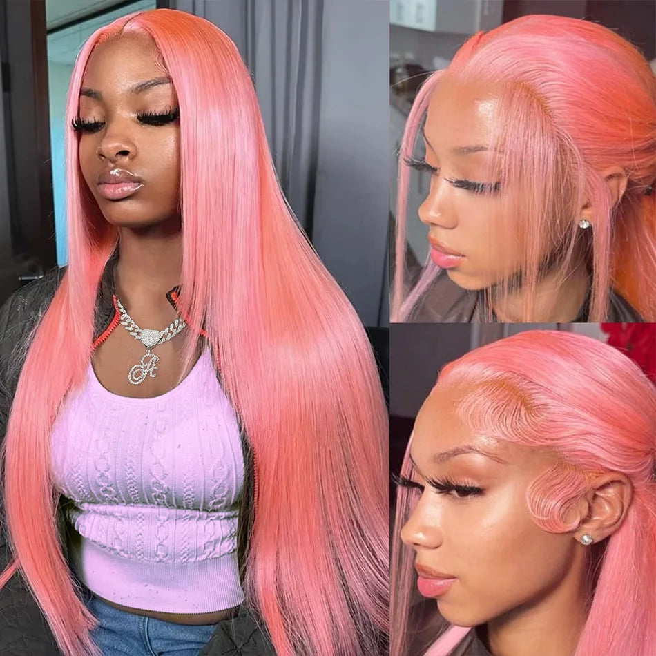 Pink Pre-Plucked Human Hair Unit