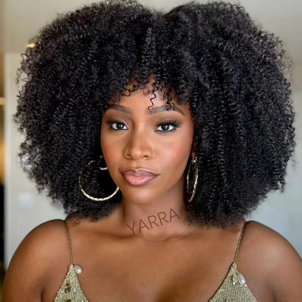 Afro Kinky Curly Unit with Bangs