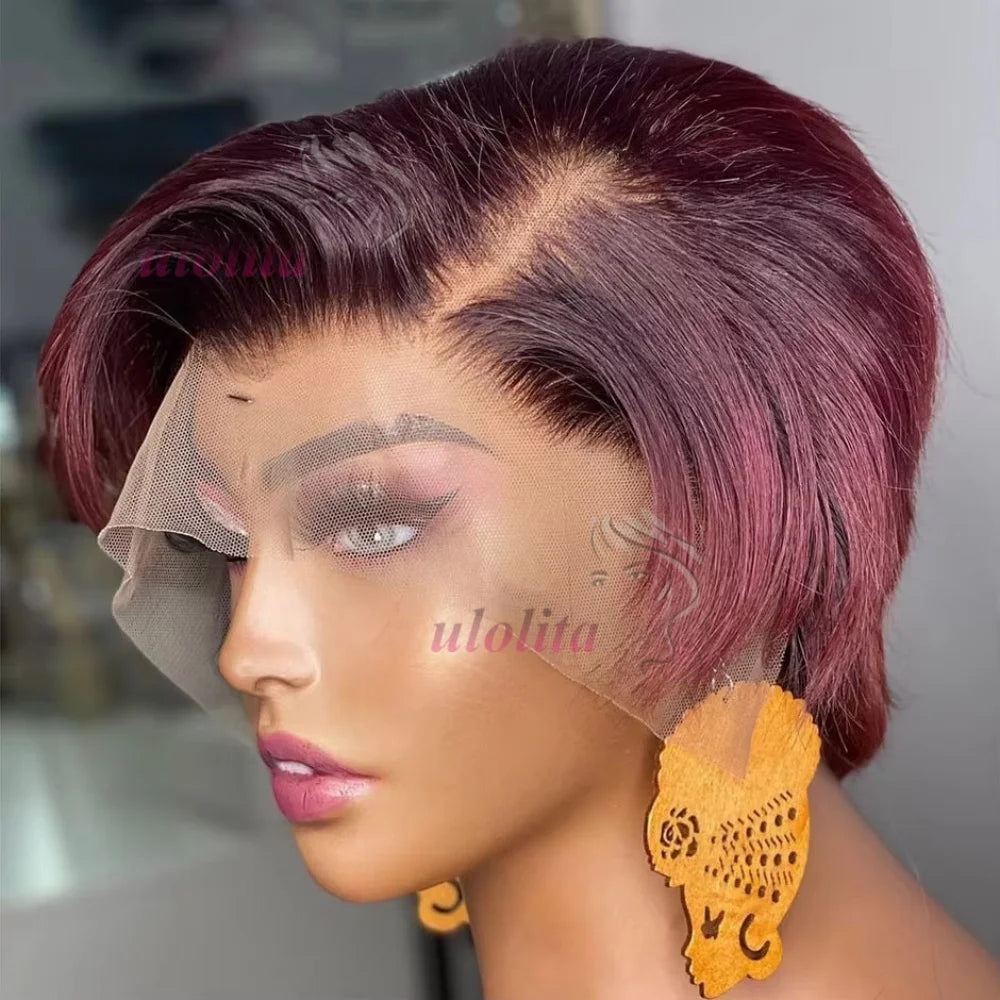 Side Part Pixie Cut Short Bob Unit
