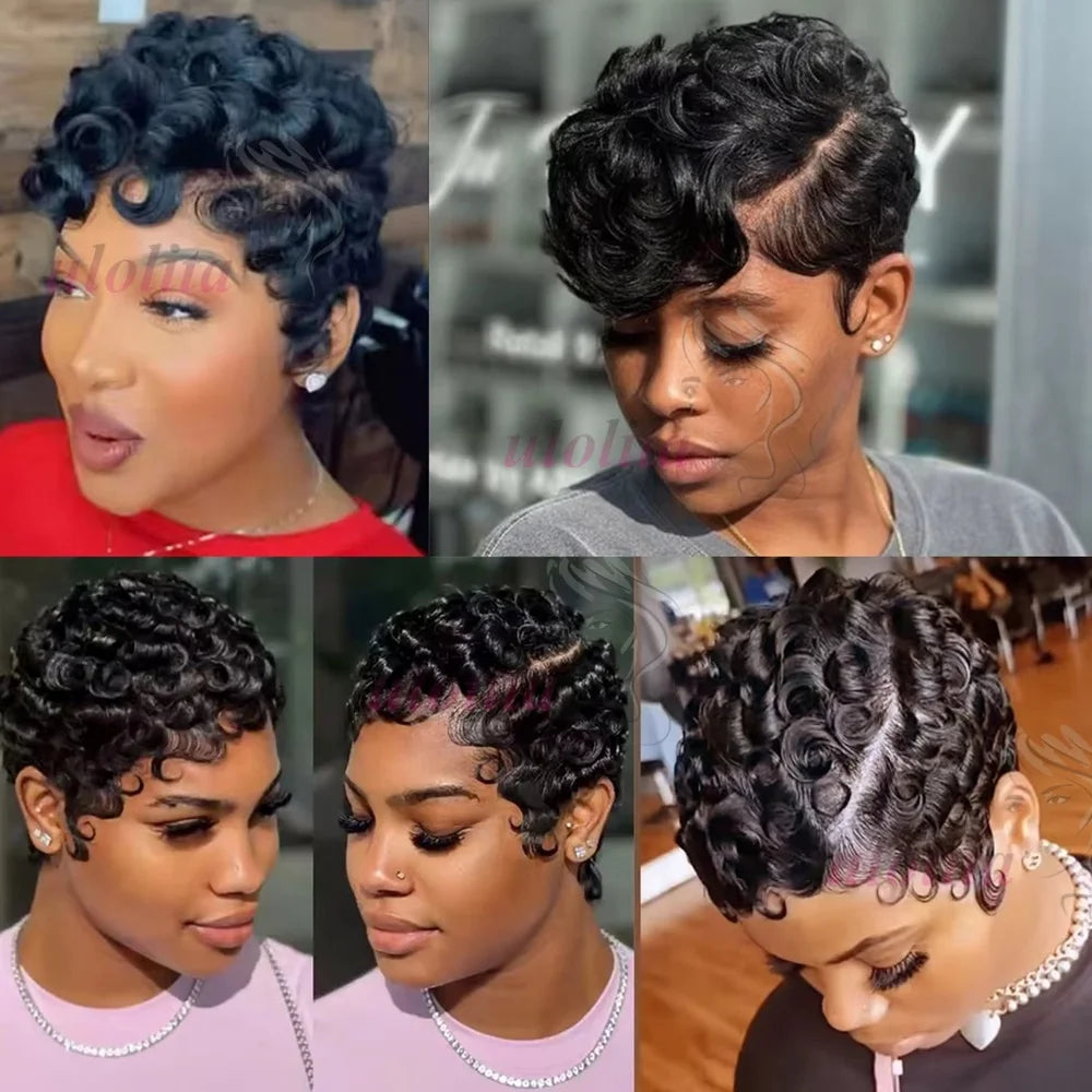 Curly Pixie Cut Unit