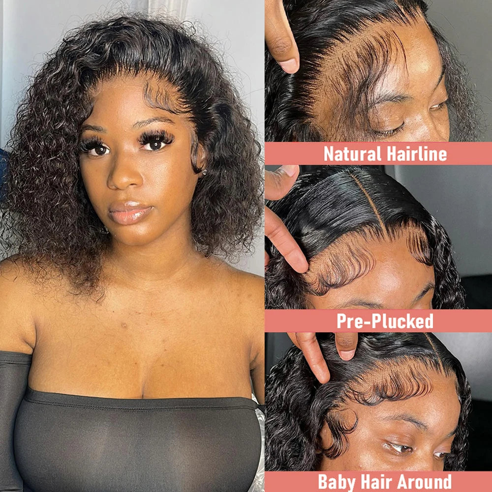 Short Curly Deep Wave Bob