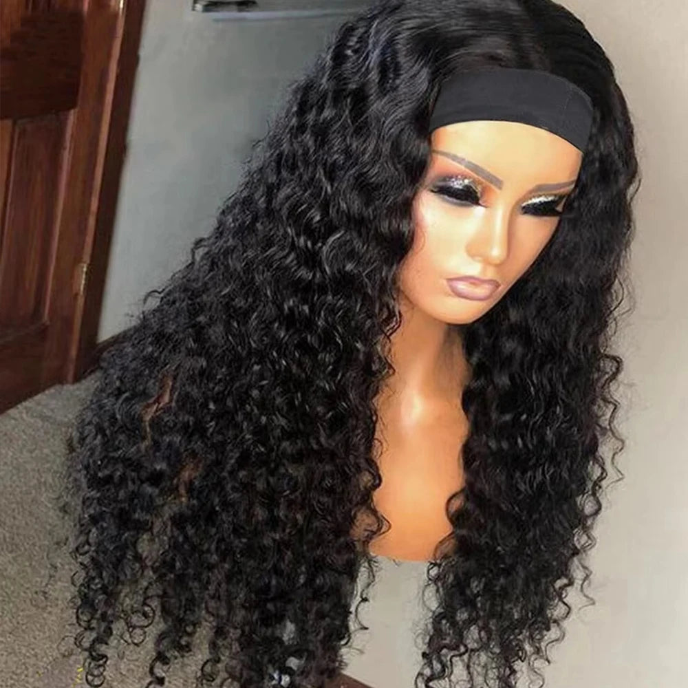 Natural Color Water Wave Headband Unit