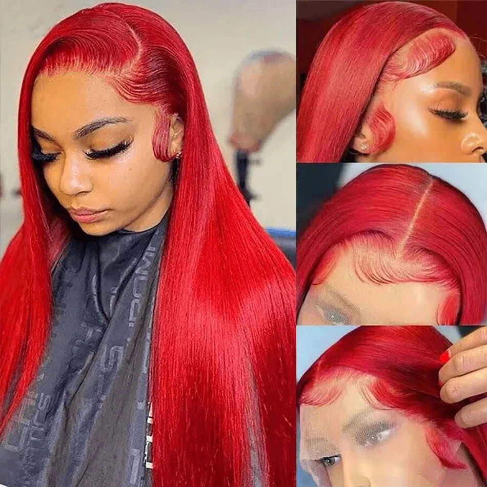 Hot Red Bone Straight Pre-Plucked Unit