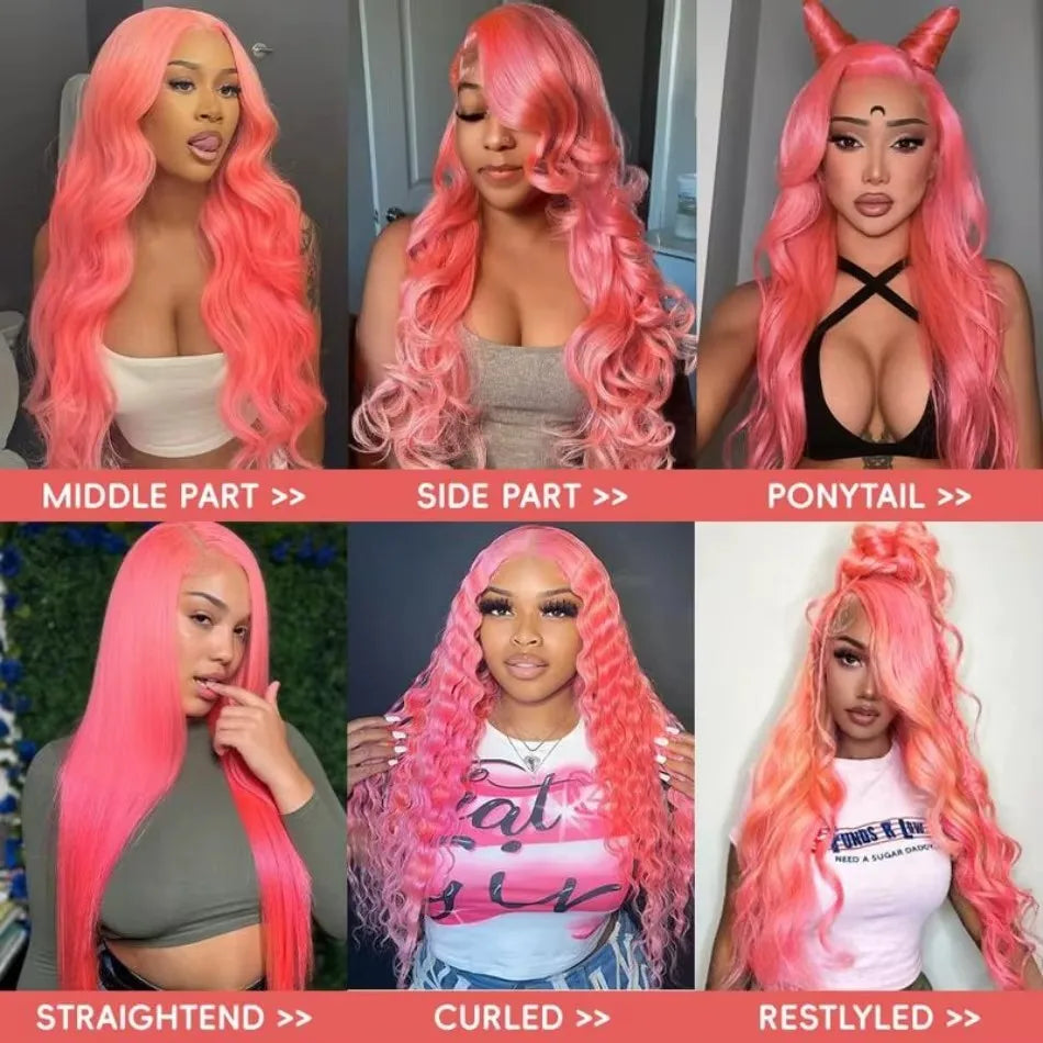 Pink Pre-Plucked Human Hair Unit