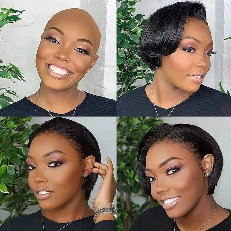 13x4 Lace Natural Color Pixie Cut Unit