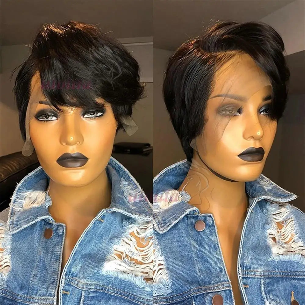613 Straight Short Pixie Cut Unit