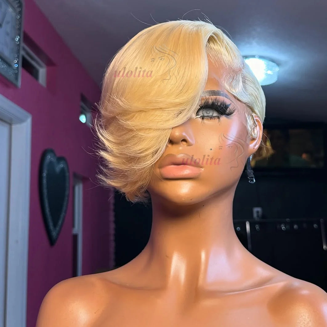 613 Straight Short Pixie Cut Unit