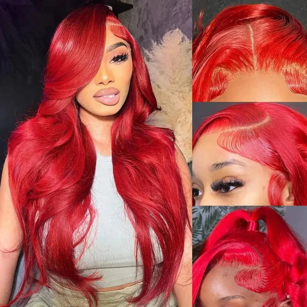 Hot Red Body Wave Unit