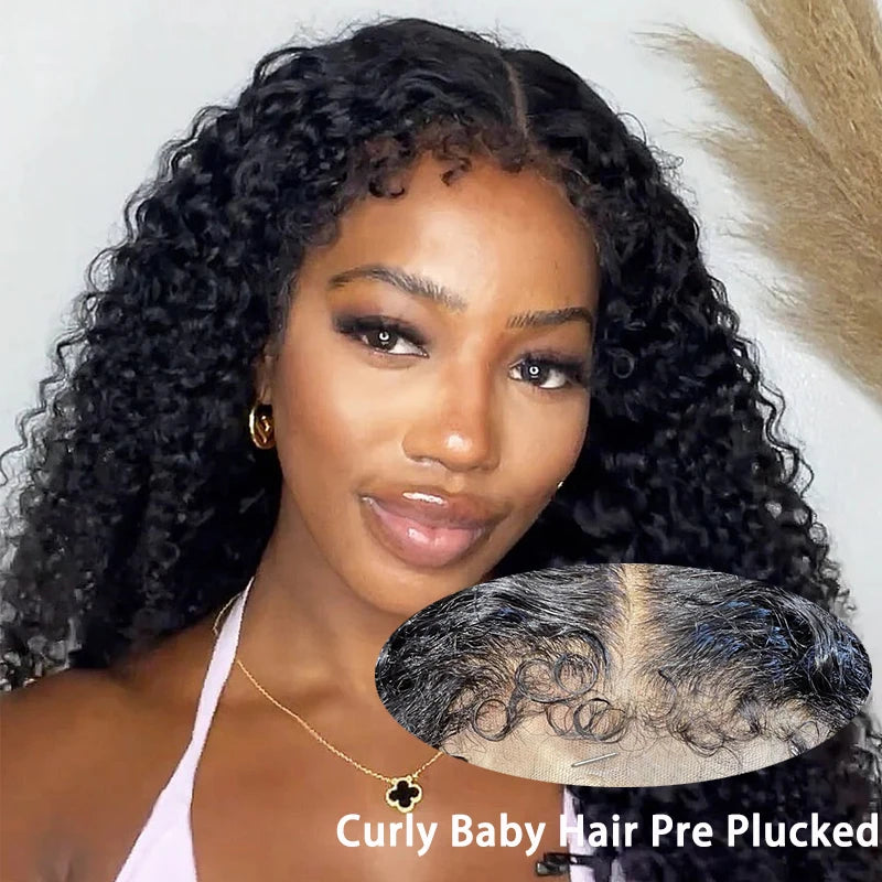 Kinky Curly Glueless Unit with 4C Edges