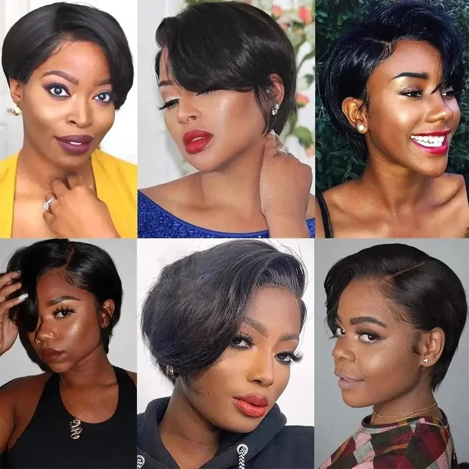13x4 Lace Natural Color Pixie Cut Unit