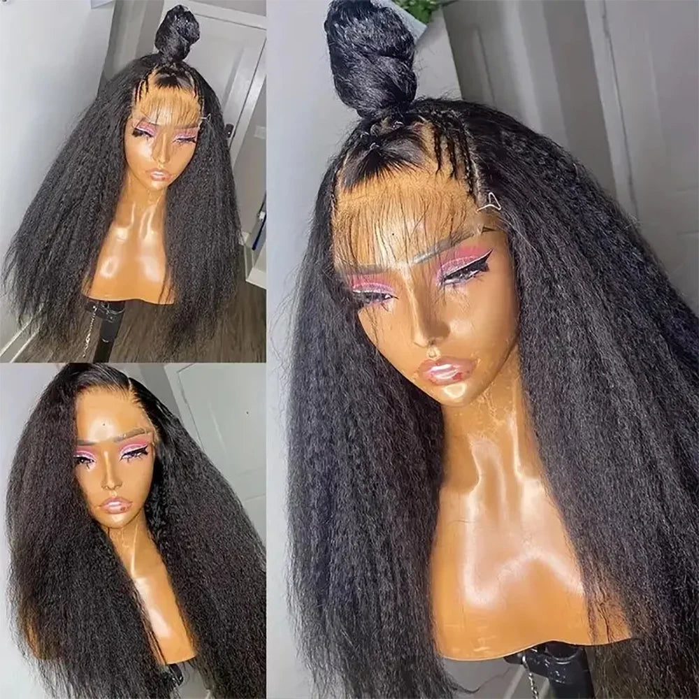 300% Density 360 Lace Kinky Yaki Straight Preplucked Unit