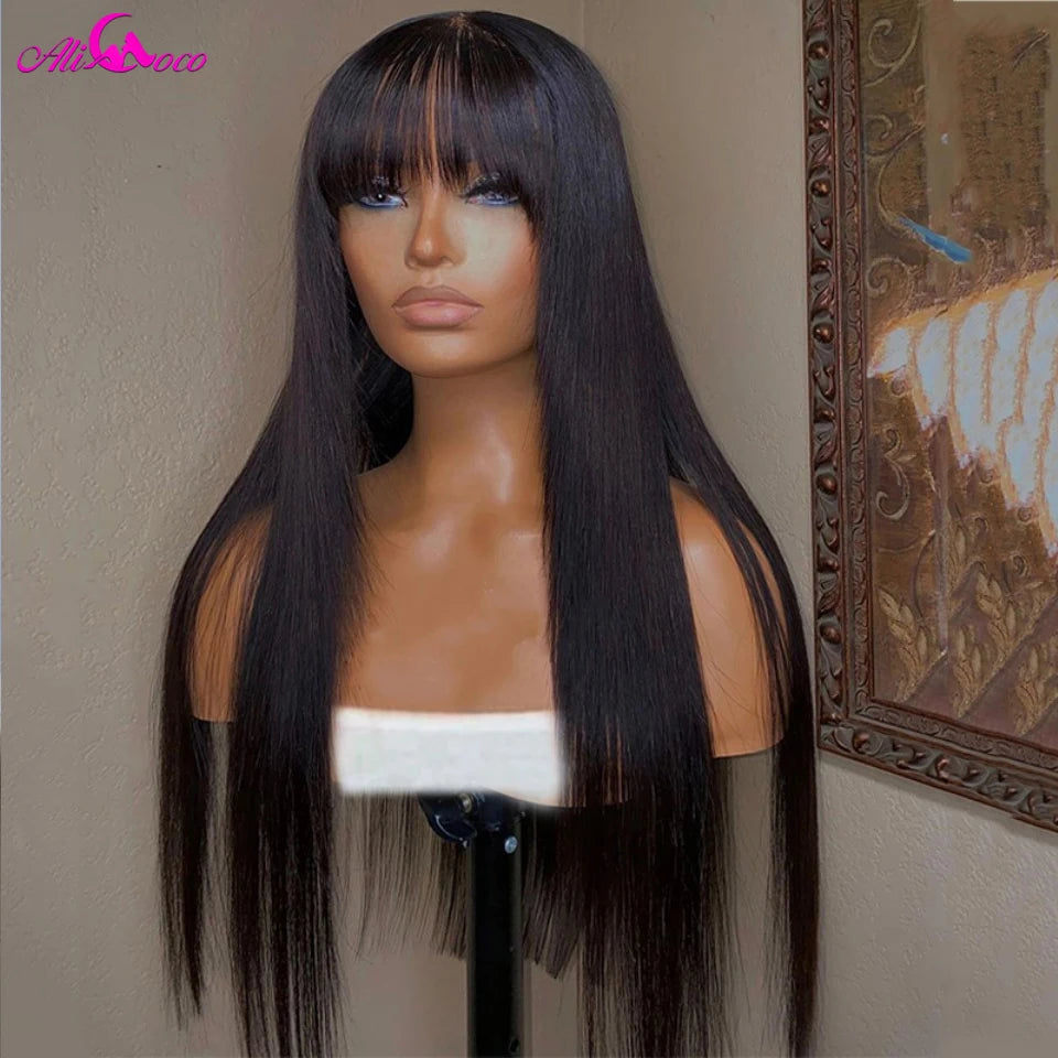Natural Color Straight Bang Unit