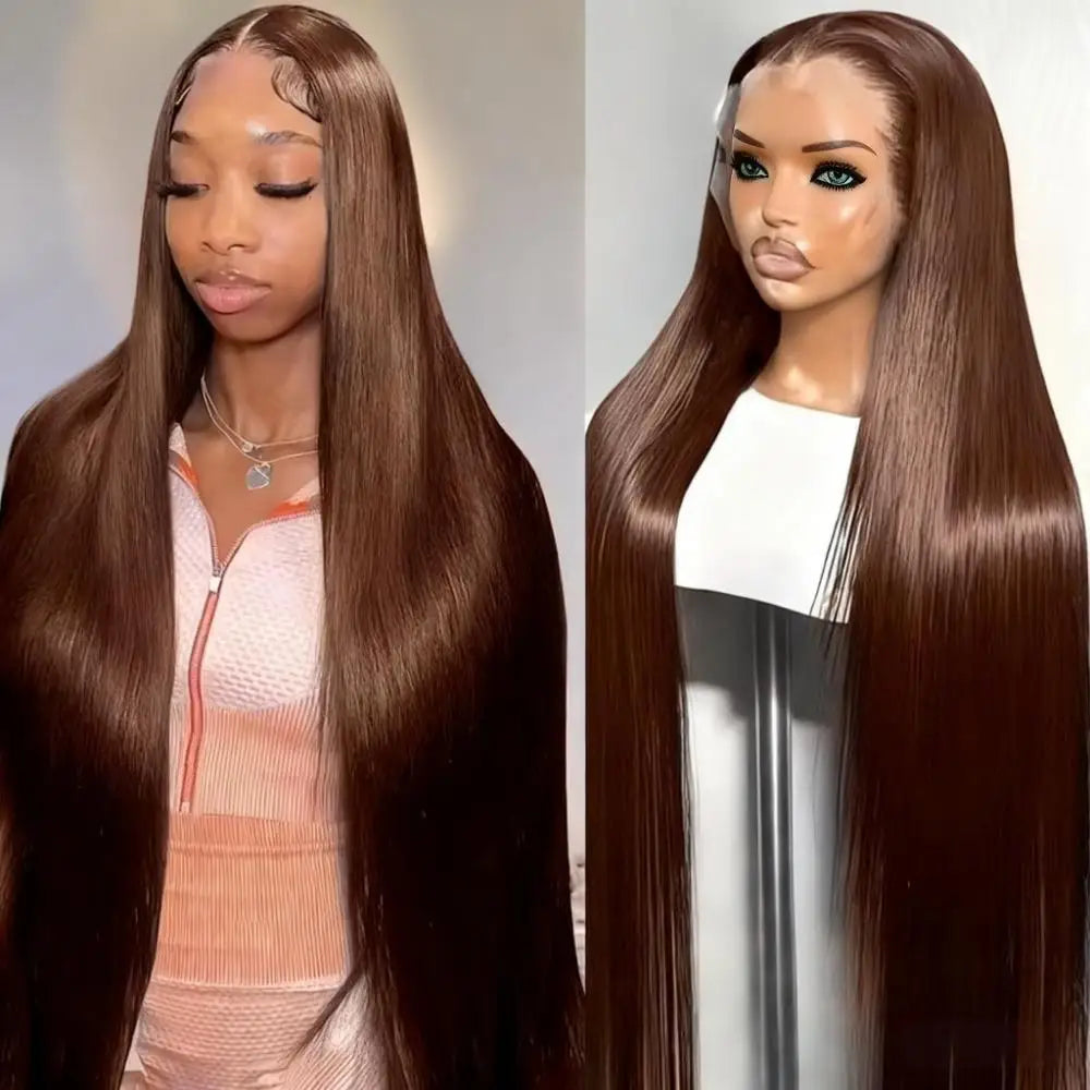 Pre Plucked Chocolate Brown Straight Unit