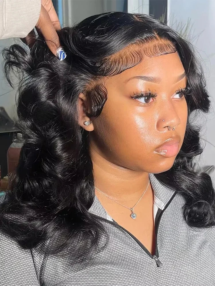 Natural Color Glueless Pre-Plucked Body Wave Bob Unit