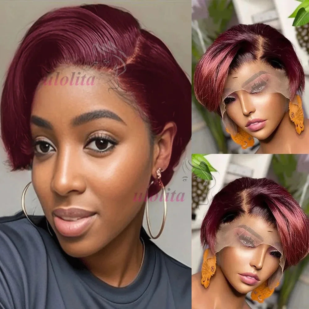 Side Part Pixie Cut Short Bob Unit