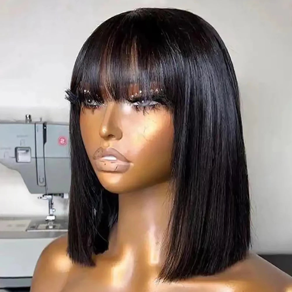 Straight Short Bob with Bang Unit