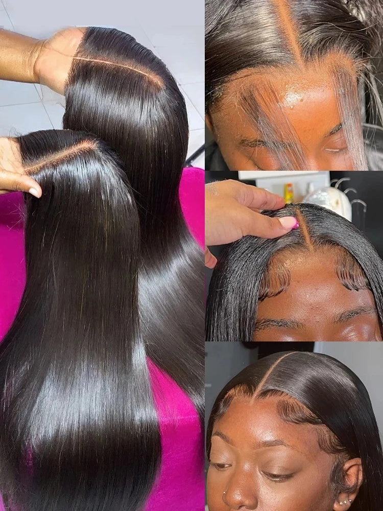 50 Inch Natural Color Bone Straight Transparent Lace Unit