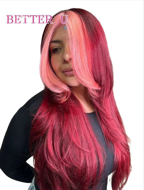 Pink Burgundy Straight Unit