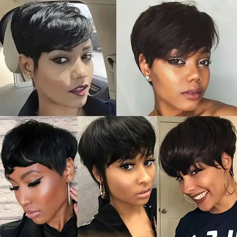 Blonde 613 Short Pixie Cut Bang Unit