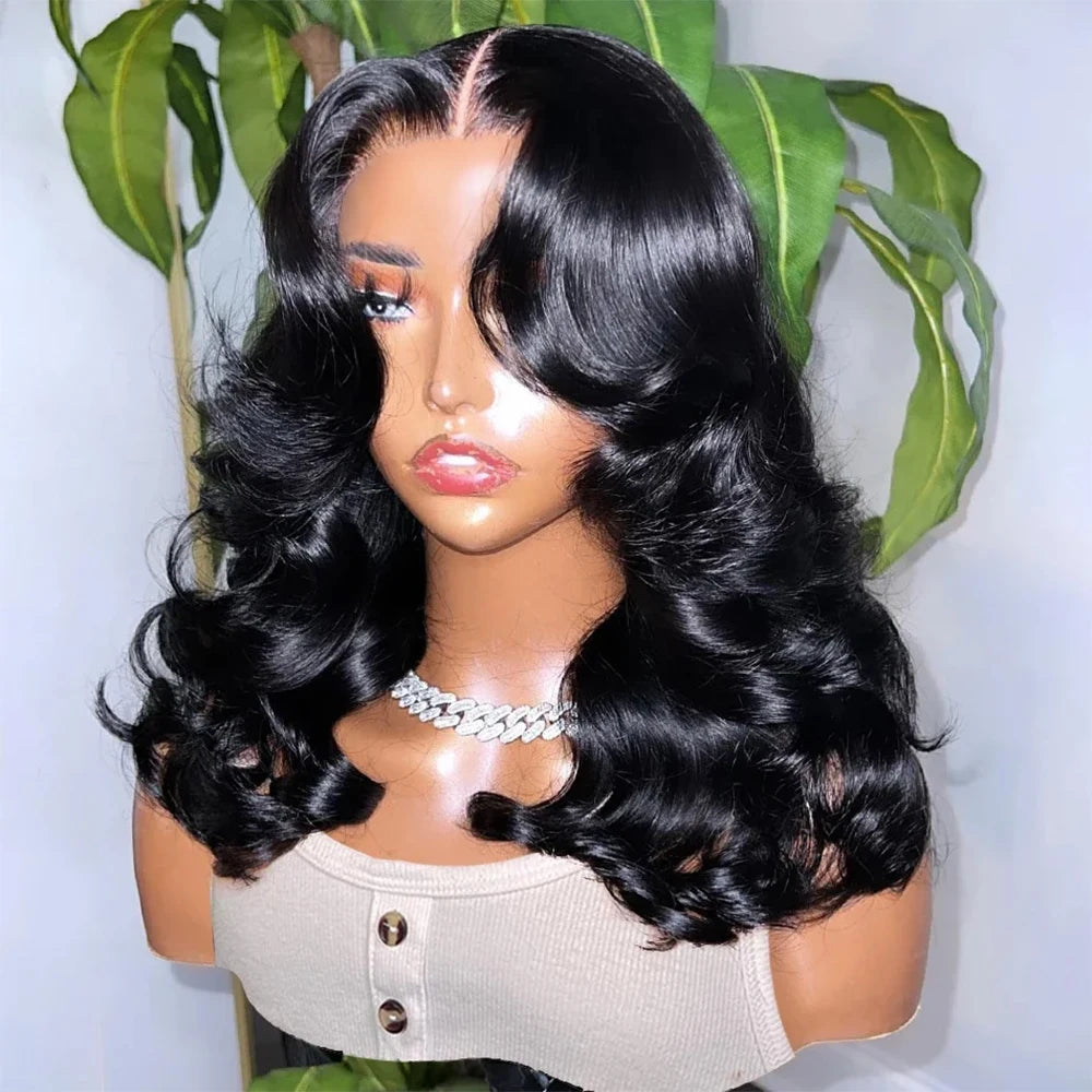 Natural Color Glueless Pre-Plucked Body Wave Bob Unit
