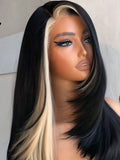 White Highlight Bone Straight Glueless Unit