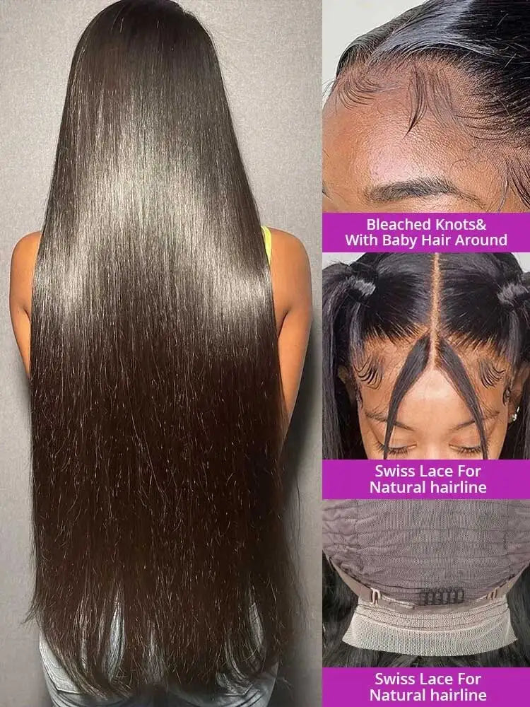 Natural Color Bone Straight Glueless Lace Unit