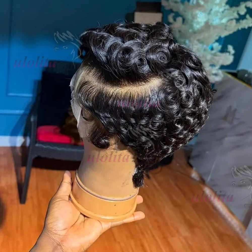 Curly Pixie Cut Unit