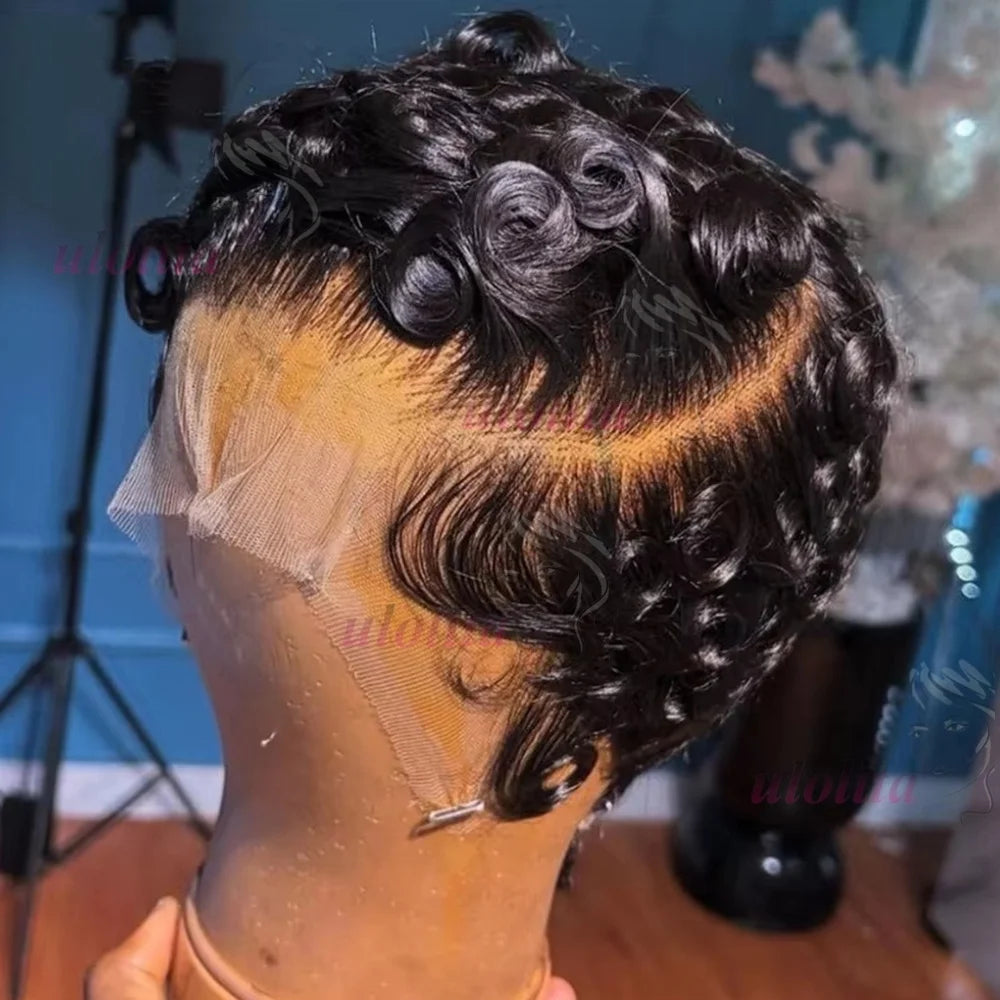 Curly Pixie Cut Unit