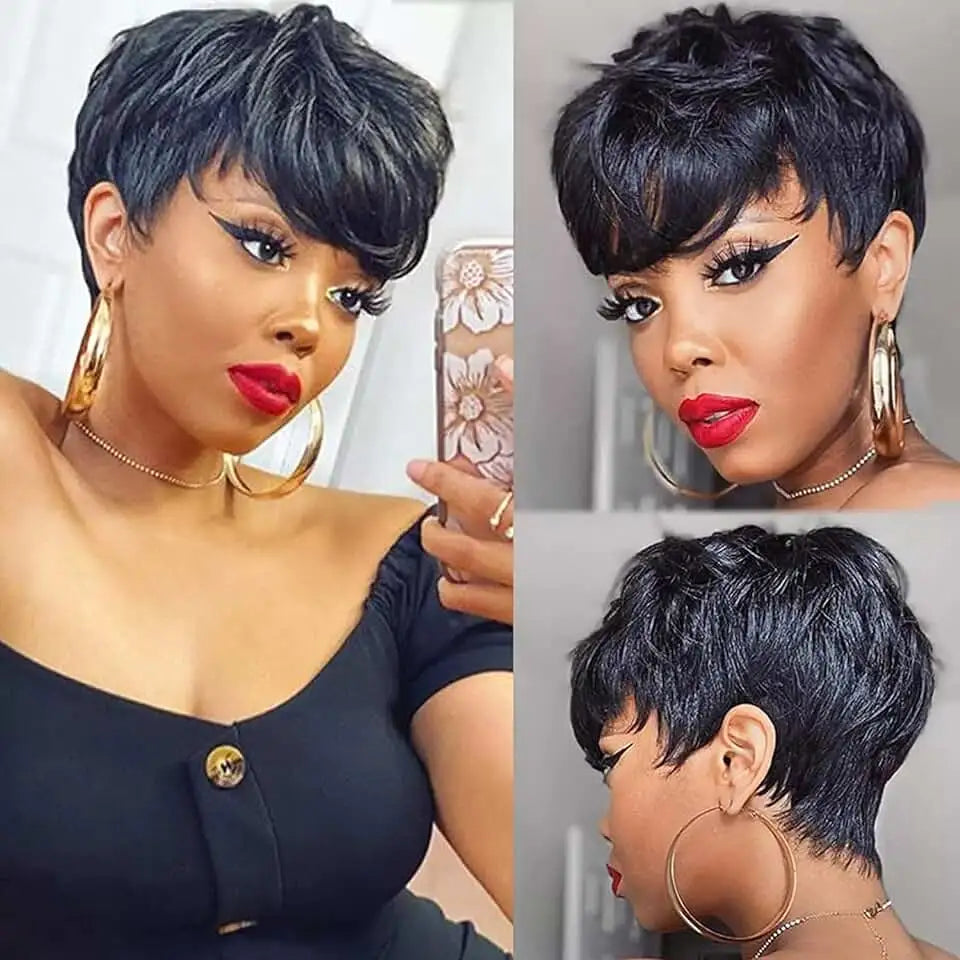Blonde 613 Short Pixie Cut Bang Unit