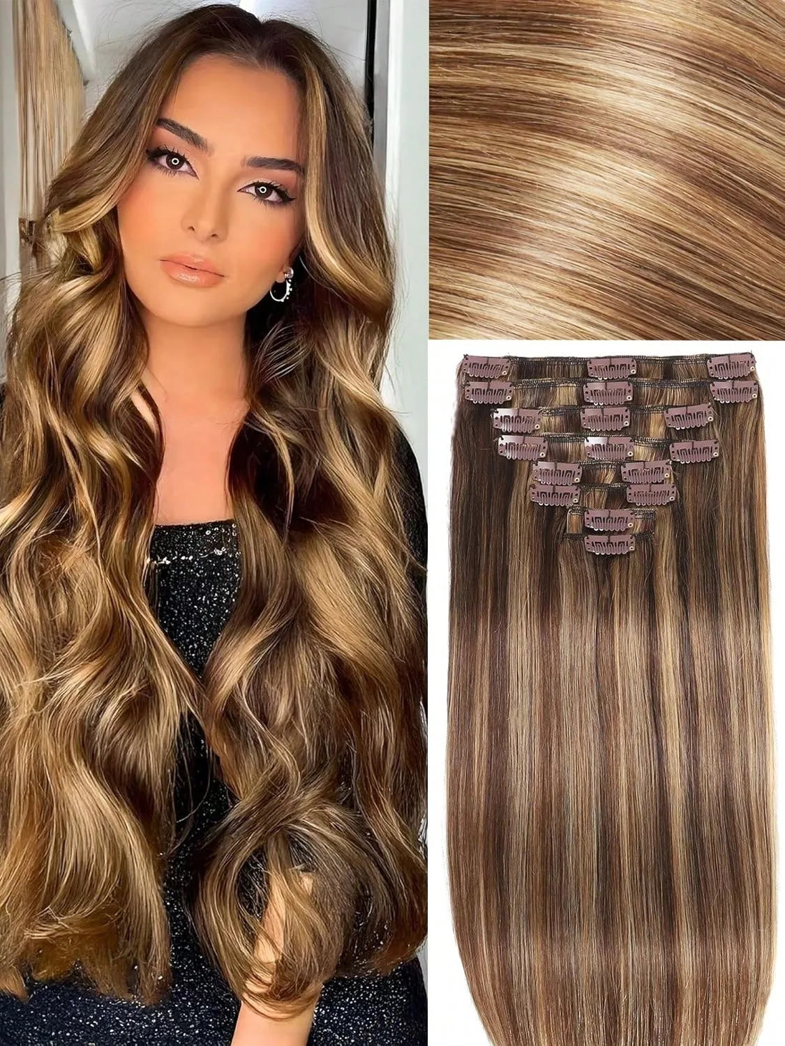 8 Piece Clip In Set