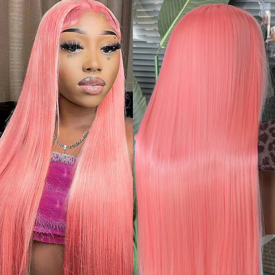 Pink Pre-Plucked Human Hair Unit