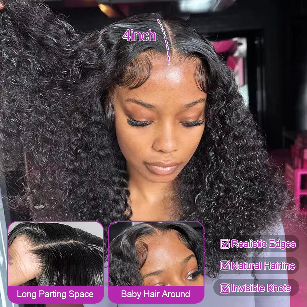 Ready to Wear Natural Color Glueless Pre-Plucked Kinky Curly Bob