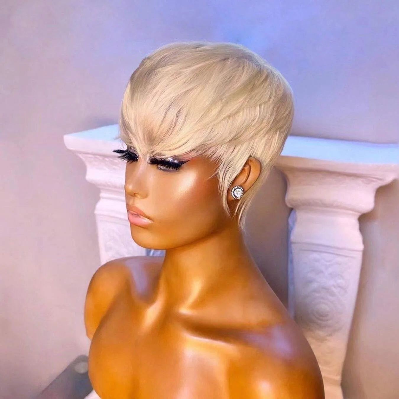 Blonde 613 Short Pixie Cut Bang Unit